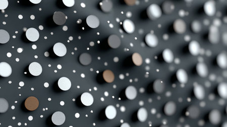 Abstract Background Inspired by Snowfall Illusion with Dots and Tonal Spheres on Gray Surfaceの素材