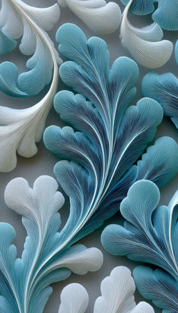 Intricate Close-Up of Ornate Frosty Formations Creating a Beautiful Ice Pattern in Winter Natureの素材