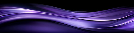 Vibrant Violet Wavy Illumination with Layered Shapes and Translucent Shimmers in Abstract Style.の素材