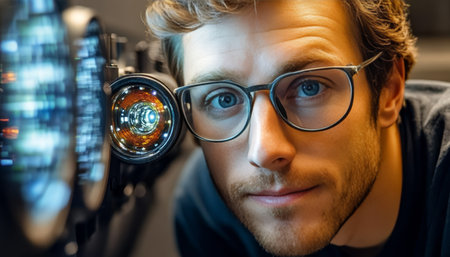 Innovative Researcher Using Advanced Vision Equipment to Enhance Automated Visual Inspectionsの素材