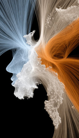 Dynamic Visual Fusion Blending Art and Technology to Enhance Human Communication and Experienceの素材