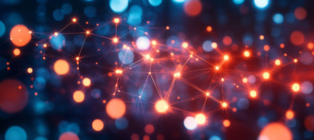 Abstract Unity Connection Exploring the Network of Stars and Modern Technology s Interconnectivityの素材