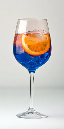 Invigorating Blue Lagoon Cocktail in Glass, A Refreshing Delight for Summer Celebrations and Escapesの素材
