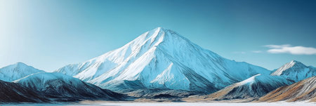 Majestic Serpentine Peaks Surrounded by Fluffy Snow Clouds in a Tranquil Mountain Landscape Viewの素材