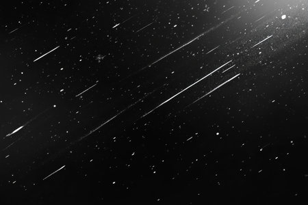 Falling Snow Pattern on Black Background, Perfect for Dreamy Winter Scenes and Festive Cardsの素材