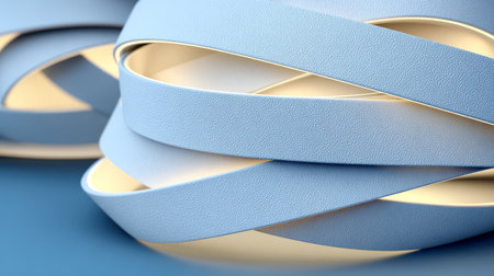 Abstract Illuminated Design with Unique Light Shapes, Modern Art for Creative Presentationsの素材