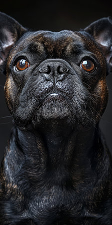 Adorable French Bulldog with Captivating Eyes, Perfect Companion Ready for Adoption, Portrait Shotの素材