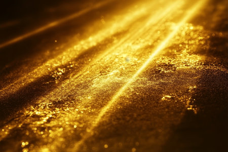 Glimmering Gold Texture with Radiant Light Streaks for Upscale Design and Artistic Background Useの素材