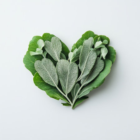 Heart Shaped Green Leaves Symbolizing Love, Nature, Freshness, and Vitality for Romantic Occasionsの素材