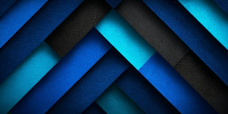 Elegant Abstract Design with Interlocking Shades of Blue and Slate Gray Featuring Dynamic Linesの素材