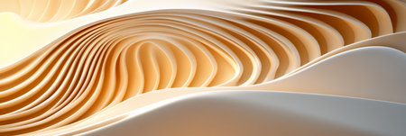 Gentle Light Yellow Waves Create a Sunny Feeling in a Minimalist Quality Aesthetic Background Designの素材