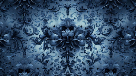 Exquisite Ornate Vintage Inspired Wallpaper Featuring Charcoal Gray Patterns for Elegant Decorの素材