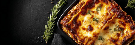 Delicious Homemade Italian Lasagna with Layers of Cheese and Rich Meat Sauce Baked to Perfectionの素材
