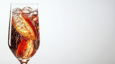 Effervescent Fruit Bellini in a Wine Glass, Perfectly Crafted for Celebrations and Gatheringsの素材