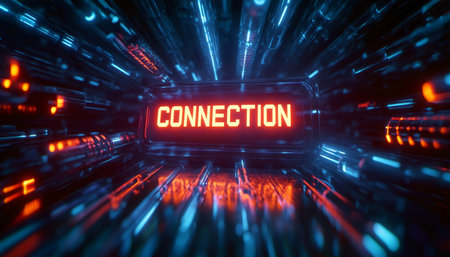 Futuristic Data Highway Illustration Representing High-Speed Internet and Global Connectivity Designの素材