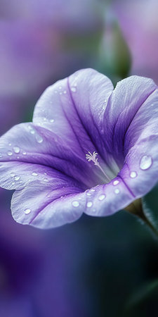 Ethereal Beauty of Tender Blooms Embraced by Morning Dew, Nature s Intimate Dance in Soft Lightの素材