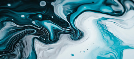 Stunning Abstract Fluid Art Design Featuring Mesmerizing Aquamarine, Grey, and Light Blue Swirlsの素材
