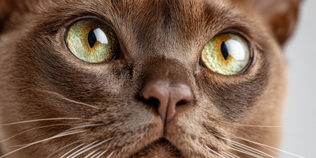 Stunning Portrait of a Burmese Cat with Expressive Eyes, Capturing its Unique Personality and Charmの素材