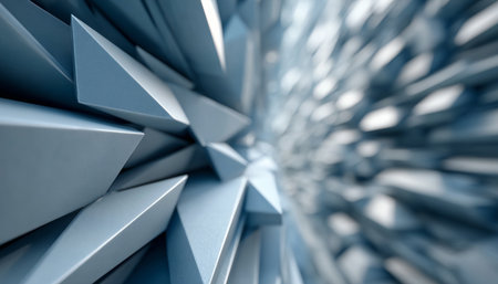 Stunning Contemporary Geometric Prism Composition, Showcasing Vibrant Colors and Abstract Formsの素材