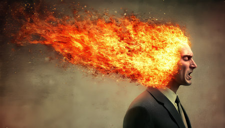 Manager s Combustion An Intense Pressure Cooker of Office Despair and Explosive Stress Dramaの素材