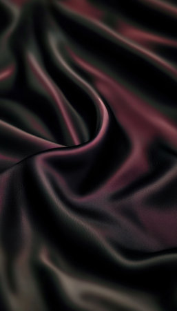 Darkly Elegant Backdrop Featuring Captivating Deep Green Silk Satin Drape, Evoking Luxury and Graceの素材