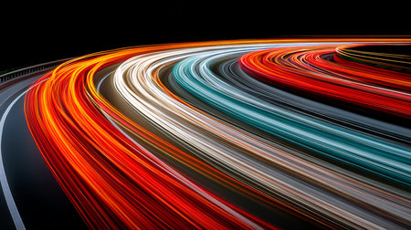 Dynamic Motion and Mesmerizing Light Trails Abstract Design Concept for High Resolution Imagesの素材