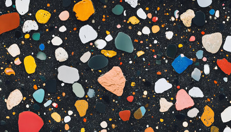 Vibrant Terrazzo Floor Texture Featuring a Striking Blend of Colorful Patterns and Designs for Artの素材