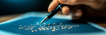 Digital Pen Analysis on Touch Screen for Data Insights and Growth Strategy Development in Businessの素材