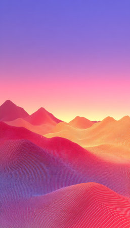 Gentle Fluid Waves in Soft Pink Tones, Abstract Gradient Background with Minimalist Design Elementsの素材