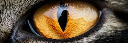 Stunning Close-Up Portrait of a Beautiful Cat with Mesmerizing Golden Eyes and Soft Fur Textureの素材