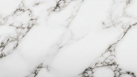 Elegant White Marble with Veins Texture Background, Luxurious Polished Surface for Stylish Decorの素材