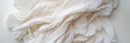 Elegant Textured Soft Cotton Cloth with Light Creases, Perfect for Fashion Designs and Textilesの素材