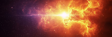 Celestial Harmony, Vibrant Cosmic Colors Paint the Night Sky with Stellar Beauty and Wonderの素材