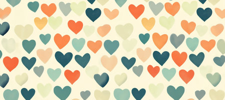 Elegant Subtle Hearts Pattern with Romantic Valentines Hearts for Fabric and Background Designの素材