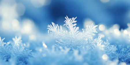 Intricate Frost Patterns on Icy Surface, Showcasing Nature s Beauty in Glimmering Texturesの素材