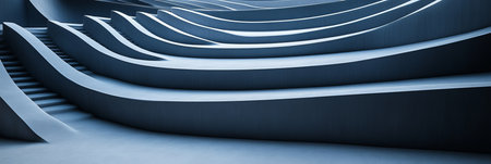 Stylish Modern Architectural Curves and Color Gradations in Unique Stairway Designs and Structuresの素材