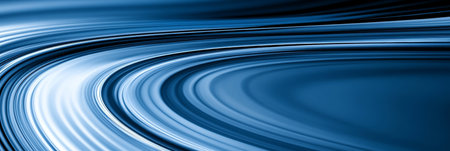 Digital Abstract Curve Lines Flowing in Light Blue Color Creating a Futuristic Backdrop Designの素材