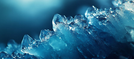 Intricate Frozen Textures and Patterns on Ice, Showcasing Abstract Structures and Crystal Detailsの素材