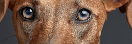 A Majestic Rhodesian Ridgeback Standing Proudly in a Serene Landscape, Exuding Calmness and Strengthの素材