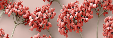 Charming Floral Backdrop with Cluster Blossoms in Pastel Blush, Seamless Pattern Design for Fabricの素材