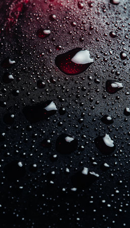 Intriguing Liquid Art Detailed Surface with Beautiful Droplets Creating Stunning Abstract Patternsの素材