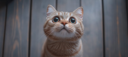 Stunning American Shorthair Cat Portrait Enchanting Eyes and Soft Fur in Natural Light Settingの素材