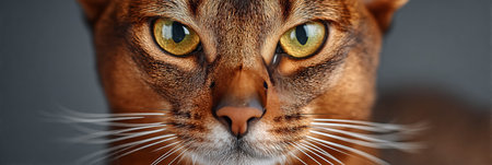 Close Up Of A Captivating And Elegant Abyssinian Cat With Gorgeous Eyes And Charming Expressionの素材