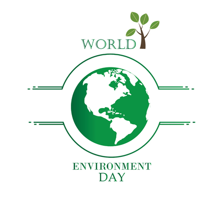 World environment day. World environment day concept. Green Eco Earth. World environment day vector illustration. World environment day background. world environment day card. - Vectorのイラスト素材