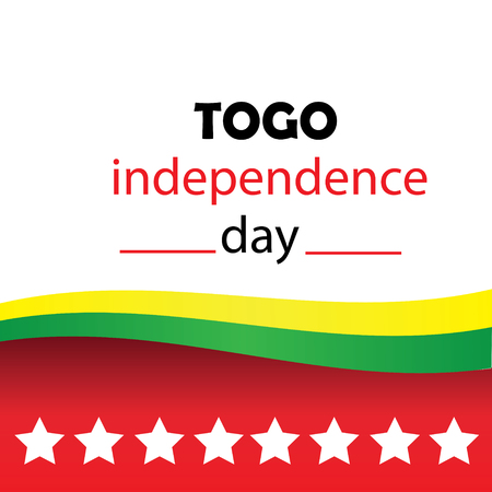 Happy Independence Day Togo, Togo independence day vector template design.- Vectorのイラスト素材