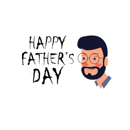 Happy Fatherï¿½s Day Calligraphy greeting card. Vector illustration. - Vectorのイラスト素材