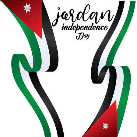 Jordan Independence Day Vector Template Design Illustration - Vectorのイラスト素材