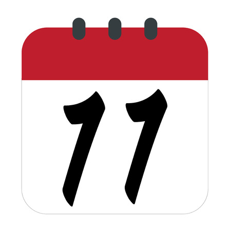 Flat calendar Icon. Calendar on the wall. Vector illustration. - Vectorのイラスト素材