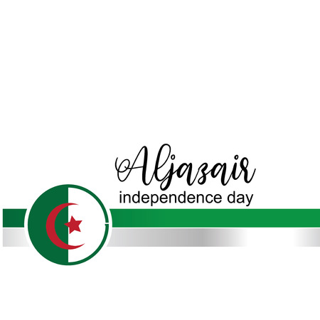 Aljazair independence day logo design vector - Vectorのイラスト素材