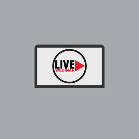 Live Webinar Button, icon, emblem label Vector illustrationのイラスト素材